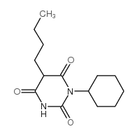 5-Butyl-1-cyclohexylbarbituric acid结构式