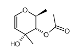 4-O-acetyl-1,5-anhydro-2,6-dideoxy-3-C-methyl-L-ribo-hex-1-enitol结构式