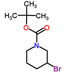 3-溴哌啶-1-甲酸叔丁酯结构式
