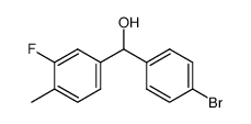 1-(4-bromo-phenyl)-1-(3-fluoro-4-methylphenyl)-methanol结构式