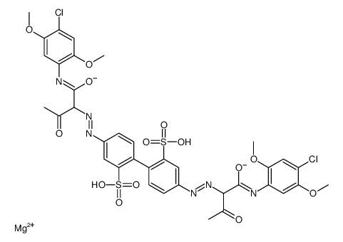 Magnesium, 4,4'-bis[[1-[[(4-chloro-2,5-dimethoxyphenyl)amino]carbonyl]-2-oxopropyl]azo][1,1'-biphenyl]-2,2'-disulfonate complexes Structure