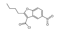 2-(n-butyl)-3-chlorocarbonyl-5-nitrobenzofuran结构式
