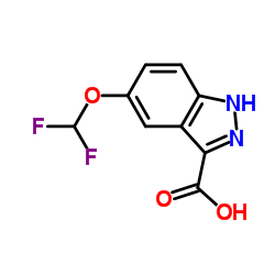 5-(二氟甲氧基)-1H-吲唑-3-羧酸结构式