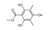 2,4,6-trihydroxy-3,5-dimethyl-benzoic acid methyl ester Structure