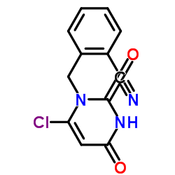2-[(6-Chloro-2,4-dioxo-3,4-dihydropyrimidin-1(2H)-yl)methyl]benzonitrile structure