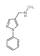 N-甲基-1-(1-苯基-1H-吡唑-4-基)甲胺结构式