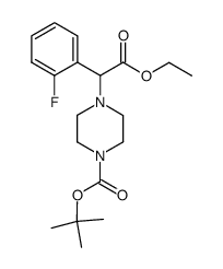 tert-butyl 4-(2-ethoxy-1-(2-fluorophenyl)-2-oxoethyl)piperazine-1-carboxylate结构式