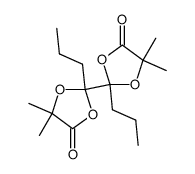 5,5,5',5'-tetramethyl-2,2'-dipropyl-[2,2']bi[1,3]dioxolanyl-4,4'-dione结构式