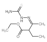 ethyl (3E)-3-(carbamothioylhydrazinylidene)-2-ethyl-butanoate结构式