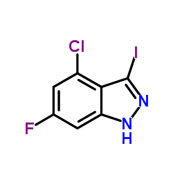 4-Chloro-6-fluoro-3-iodo-1H-indazole structure