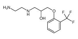 1-(2-aminoethylamino)-3-[2-(trifluoromethyl)phenoxy]propan-2-ol结构式