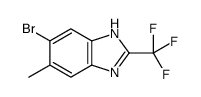 5-bromo-6-methyl-2-(trifluoromethyl)-1H-benzimidazole Structure