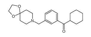 环己基 3-[8-(1,4-二恶-8-氮杂螺-[4.5]癸基)甲基]苯基酮图片