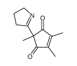 2,4,5-trimethyl-2-(2-Δ1-pyrrolinyl)-4-cyclopentene-1,3-dione结构式