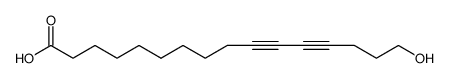 10,12-Hexadecadiynoic acid, 16-hydroxy Structure