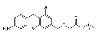 [4-(4-amino-benzyl)-3,5-dibromo-benzyloxy]acetic acid tert-butyl ester结构式