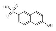 6-Hydroxynaphthalene-2-sulphonic acid structure