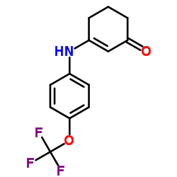 3-((4-(Trifluoromethoxy)phenyl)amino)cyclohex-2-en-1-one结构式