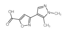 3-(1,5-二甲基-1H-吡唑-4-基)异噁唑-5-羧酸结构式