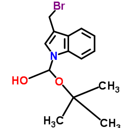 t-Butyl-3-bromo methylindole-1-carboxylate Structure