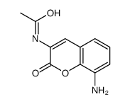 N-(8-amino-2-oxochromen-3-yl)acetamide结构式