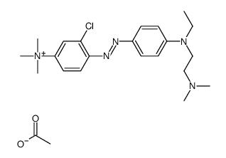 3-chloro-4-[[4-[[2-(dimethylamino)ethyl]ethylamino]phenyl]azo]-N,N,N-trimethylanilinium acetate Structure