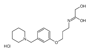 2-hydroxy-N-[3-[3-(piperidin-1-ylmethyl)phenoxy]propyl]acetamide,hydrochloride Structure