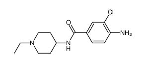 4-amino-3-chloro-N-(1-ethyl-4-piperidyl)benzamide结构式
