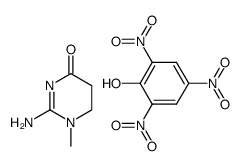 Picric acid; compound with 2-amino-1-methyl-5,6-dihydro-1H-pyrimidin-4-one结构式