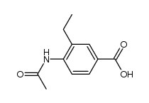 4-acetylamino-3-ethyl-benzoic acid结构式