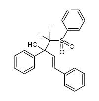 (3E)-1,1-difluoro-2,4-diphenyl-1-(phenylsulfonyl)but-3-en-2-ol结构式