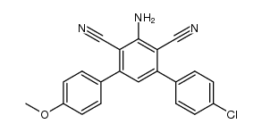 2-amino-4-(4-chlorophenyl)-6-(4-methoxyphenyl)benzene-1,3-dicarbonitrile Structure
