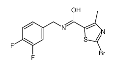 2-溴-N-(3,4-二氟苄基)-4-甲基噻唑-5-羧酰胺结构式