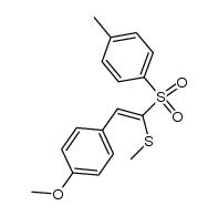 4-methoxy-β-methylthio-β-(p-tolylsulfonyl)styrene结构式