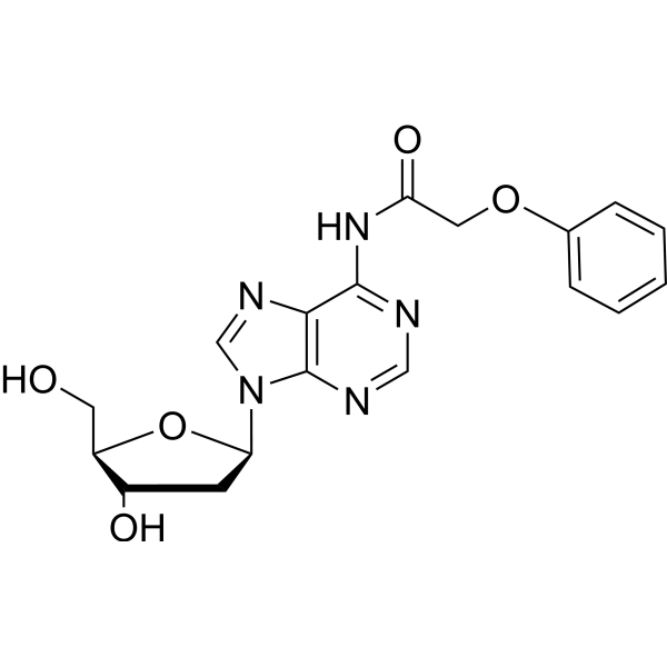 2'-脱氧-N6-苯氧基乙酰基腺苷结构式