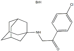 2-(1-金刚烷基氨基)-1-(4-氯苯基)乙酮氢溴酸盐结构式