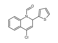 4-chloro-2-(thiophen-2-yl)quinoline-1(2H)-carbaldehyde结构式