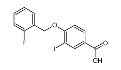 4-(2-氟苄氧基)-3-碘苯甲酸结构式
