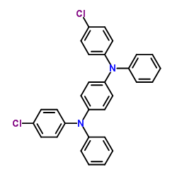 N,N'-双(4-氯苯基)-N,N'-二苯基-1,4-苯撑二胺结构式