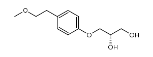 (S)-3-(4-(2-methoxyethyl)phenoxy)propane-1,2-diol结构式