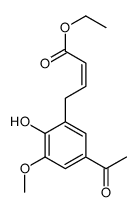 ethyl 4-(5-acetyl-2-hydroxy-3-methoxyphenyl)but-2-enoate Structure
