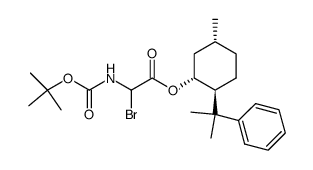(1R,2S,5R)-2-(1-methyl-1-phenylethyl)-5-methylcyclohexyl((tert-butoxycarbonyl)amino)bromoacetate结构式