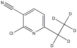 2-Chloro-3-cyano-6-(ethyl-d5)-pyridine Structure