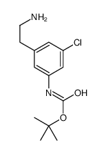 (3-(2-氨基乙基)-5-氯苯基)氨基甲酸叔丁酯结构式