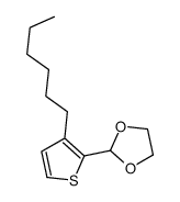 2-(3-hexylthiophen-2-yl)-1,3-dioxolane Structure