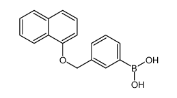 3-[(1-萘氧基)甲基]苯硼酸结构式
