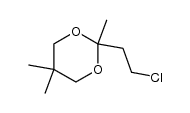 2-(2-chloroethyl)-2,5,5-trimethyl-1,3-dioxane结构式
