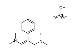 1,3-bis(dimethylamino)-2-phenylpropene perchlorate Structure