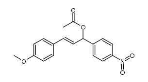 3-(4-methoxyphenyl)-1-(4-nitrophenyl)-2-propen-1-ol acetate结构式