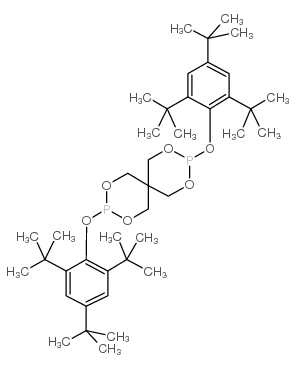 Bis(2,4,6-tri-ter-butyllphenyl)pentaerythritol-di-phosphite Structure